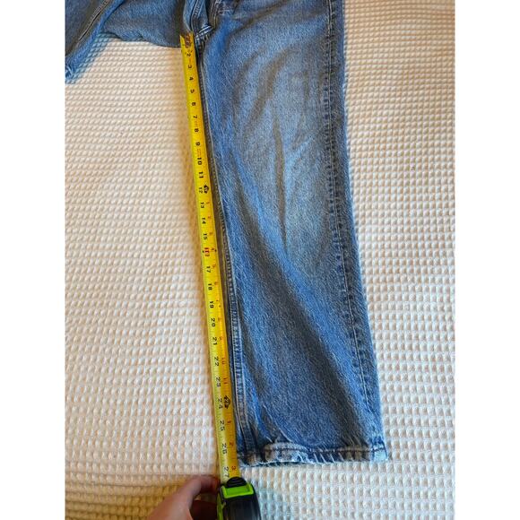 Reformation Cynthia High Rise Straight Cropped Mom Jeans Med Wash Button Fly 26 - Picture 7 of 16